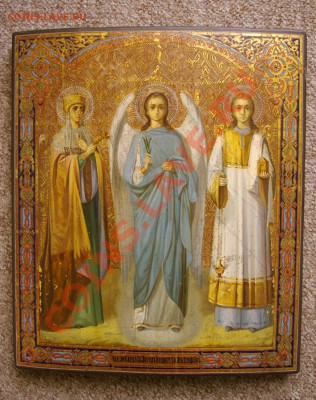 Икона Левкас Фрязь Чеканка Золочение Московская шк.Сер.ХIХв - _IGP1279 копи