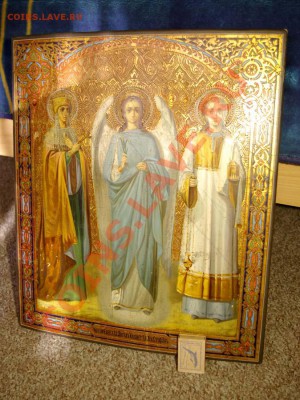 Икона Левкас Фрязь Чеканка Золочение Московская шк.Сер.ХIХв - _IGP1275 копи
