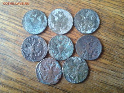 Денги первой половины 18 века 8шт до 21.02 22.00 по Москве - Фото-0026