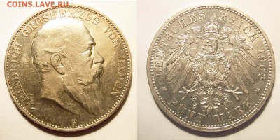 Кайзеровская Германия - 20 пятимарочников в планшете. - 1903G 5M BADEN