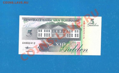 Суринам 5 гульденов 1998г UNC! - Суринам2