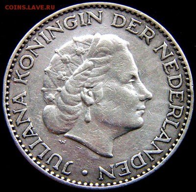 Серебряный голландский гульден 1955; до 15.02_22.36мск - 10991