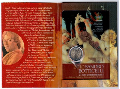 Сан-Марино 2 евро(Батичелли) 2010 год до 14.09 в 23.00МСК - 14 661