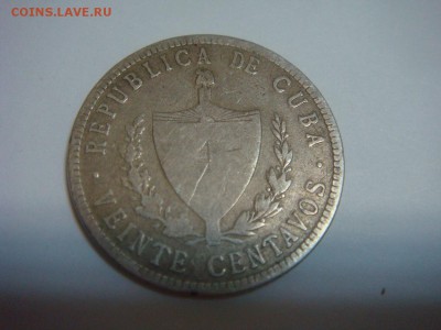 Куба 20 центаво 1916,серебро - DSC03670.JPG