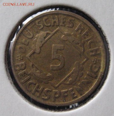 5 пфеннигов 1925 D, веймарская республика, до 22.00 23.02. - IMG_7393.JPG