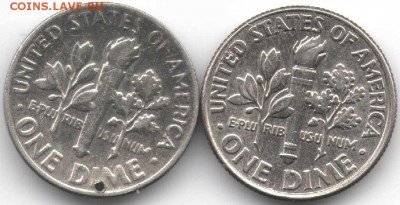США. 10 центов 1966, 2006  2 шт до 24.00 24.02.16 г. - мон6