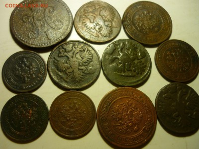 лот медных монет-21шт. - имс4