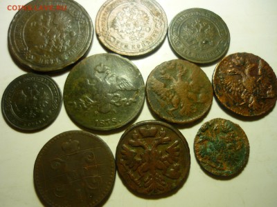 лот медных монет-21шт. - имс11