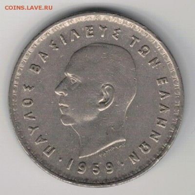 ГРЕЦИЯ 10 ДРАХМ 1959 ДО 25.02.16 В 22.00МСК (Б552) - 4-1г59