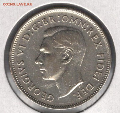 Ag АВСТРАЛИЯ ФЛОРИН 1951 ЗОЛОТОЙ ЮБИЛЕЙ 25.02 В 22.00 (Б490) - 5