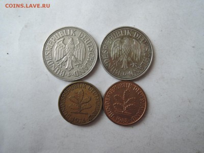 2 и 5 пфенингов   1 марка  ФРГ - DSCN2787.JPG