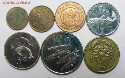 ФАУНА. Исландия 7 монет до 24.02 в 22.10 по МСК - Исландия 7 монет (1).JPG