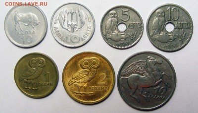 ФАУНА. Греция 7 монет до 24.02 в 22.10 по МСК - Греция 7 монет (1).JPG