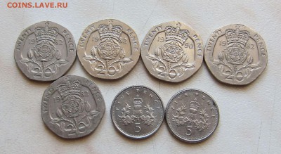 БРИТАНИЯ 9.ПЕНСЫ 20 и 5 1982-99гг.(7 шт.) 24.02. 22-00мск - пенсы_7_2