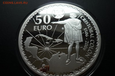 Испания 3х10 и 50 евро 2006 г. Колумб 250 грамм серебра - P1260821.JPG