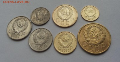комплект 1957 1,2,3,5,10,15,20 коп хорошие до 24.02 - комплект 57 4