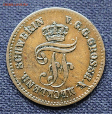 С 1 руб. МЕКЛЕНБУРГ-ШВЕРИН 1 пфенниг 1872г. UNC до 26.02 - IMG_0171.JPG