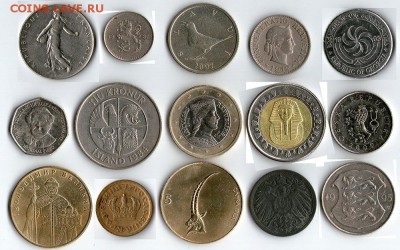 Лот из 15 разных иностранных монет до 22.02 - 11