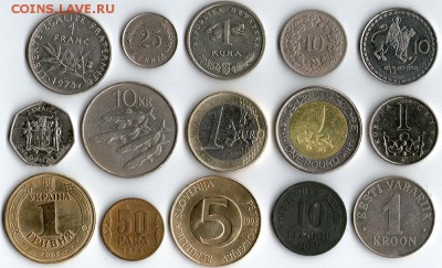 Лот из 15 разных иностранных монет до 22.02 - 12
