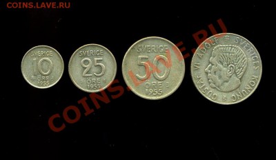 Шведы Серебро 1кр 50 , 25 , 10 эре 1955 до 18.10.10.22-00мск - img224