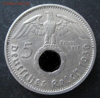 5 марок 1936 А, 3 рейх, Гинденбург, до 22.00 25.02. - IMG_7740.JPG