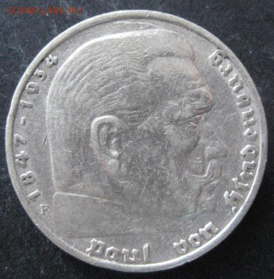 5 марок 1936 F, 3 рейх,  Гинденбург, до 22.00 25.02. - IMG_7743.JPG