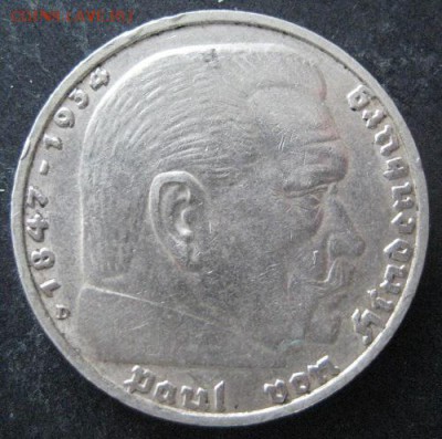 5 марок 1938 D, 3 рейх, Гинденбург, до 22.00 25.02. - IMG_7760.JPG