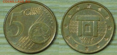 5 евроцентов 3 шт. разные до 25.02.2016 22-00 - Мальта5ц2013.JPG