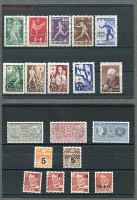 Марки Финляндии 1940-1950гг. Негашёные. Дания, Исландия. - img711