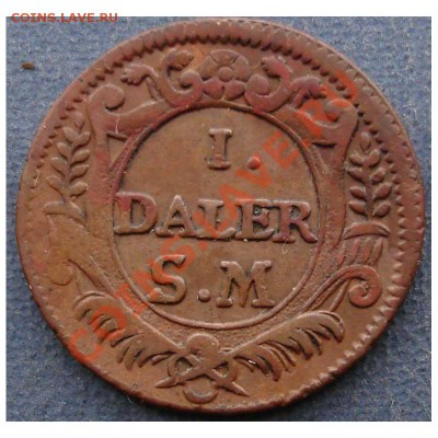 Деньга 1731 перечекан - daler