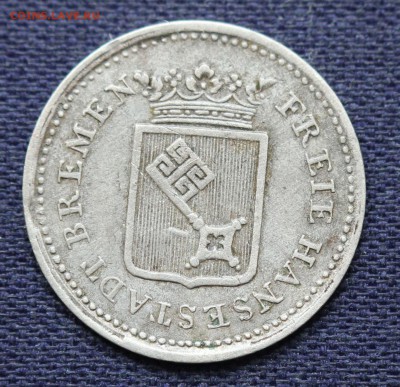 С 1 руб.СВОБОДНЫЙ ГОРОД БРЕМЕН 1 гротен 1840г.  до 27.02 - IMG_0242.JPG