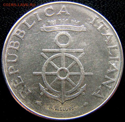 Италия_100 лир 1981 "Военно-Морская Академия"; 22.02_22.22мс - 11055