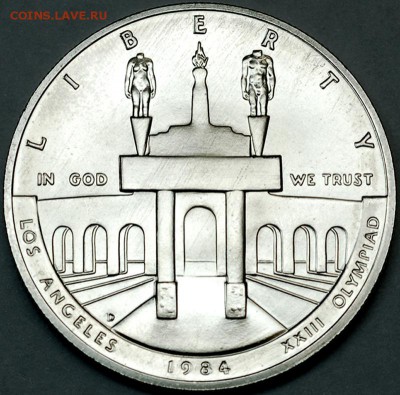 США_"олимпийский" серебряный доллар 1984 UNC; до 22.02_22.24 - 11053