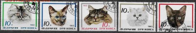 Марки Азии. КНР. Кошки - Марки Азии. Корея. Кошки