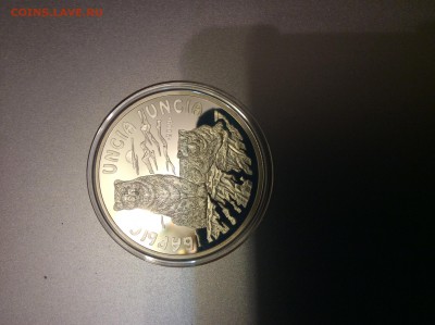Казахстан 100 тенге серебро Барс 2009 31.1 гр - image