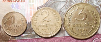 Лот бронзы 1931 года : 1;2;3 копейки до 22.00.26.02.2016г. - DSCN3227_cr