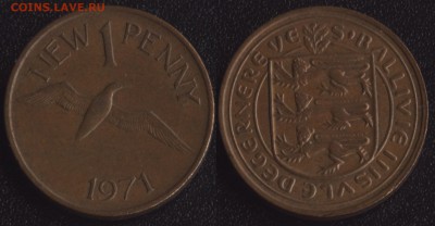 Гернси 1 пенни 1971 ПТИЦА до 22:00мск 29.02.16 - Гернси 1 пенни 1971