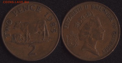 Гернси 2 пенса 1985 КОРОВО - Гернси 2 пенса 1985