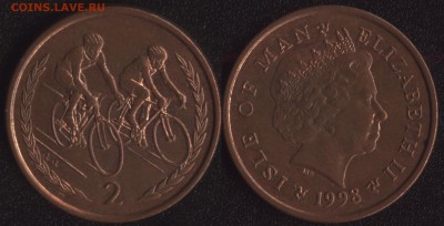Остров Мэн 2 пенса 1998 ВЕЛОСПОРТ до 22:00мск 29.02.16 - Остров Мэн 2 пенса 1998