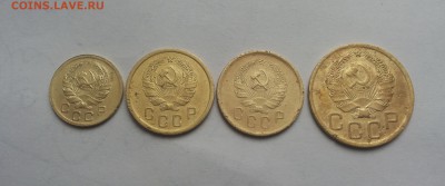 1, 2 - шт 1, 2 - шт 2, 3 коп - 4 монеты 1936 до 28.02 - 1,2,2,3 коп 36 р 2