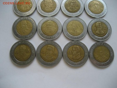 Мексика. 5 песо-16 монет. - монеты 1640