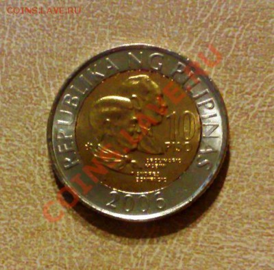 Филиппины  10песо 2010 биметалл - 20.10 21.00 - Филиппины 10песо 2006-1