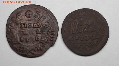 5 к 1764г.Денга Петра 1.Полушка 1736г. - DSCF0004.JPG
