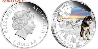 Монеты с изображением собак. - 2010-Husky-Silver-Proof-Coin