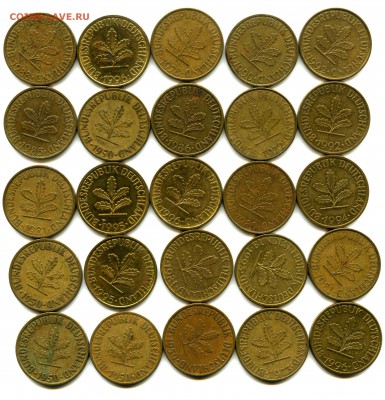 Германия 10 пфеннигов. Лот 25 шт - img240