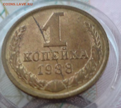 1 копейка 1988 год раскол штемпеля до 01.03.2016 в 22:00 - P1060264