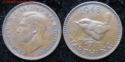 Разная инострань по фиксу - 6 34 Великобритания фартинг 1948    1372