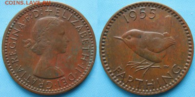Разная инострань по фиксу - 6 36 Великобритания фартинг 1955    2539