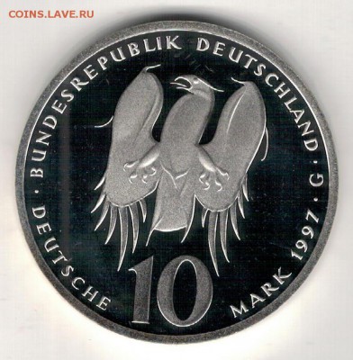 Ag ФРГ 10 МАРОК 1997G МЕЛАНХТОН ДО 03.03.16 В 22Ч (Б784) - 5-г97а