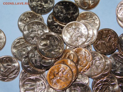 100 штемпельных монет 10 коп.2014 года.Без обращения.Блеск. - DSCN3109.JPG